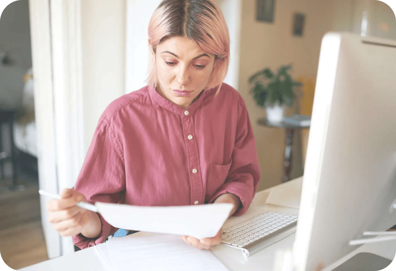 young women working